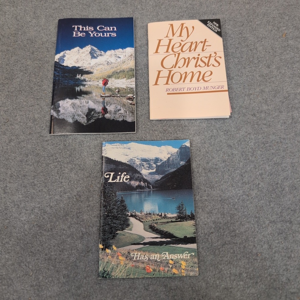 Lot 3 Christian Tracts My Heart-Christ's Home Robert Boyd Munger Life Has Answer - Picture 1 of 1